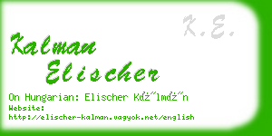 kalman elischer business card